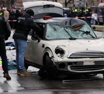 Police investigate car-into-crowd incident in Munich Germany February 2025