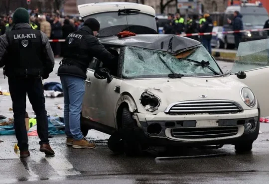 Police examining car that drove into crowd in Munich Germany February 2025