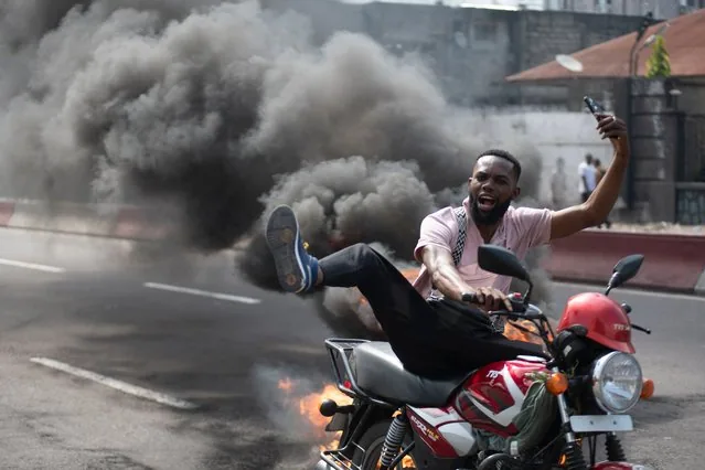 Protesters in Kinshasa Congo demonstrate against Rwanda-backed M23 rebel advances into Goma